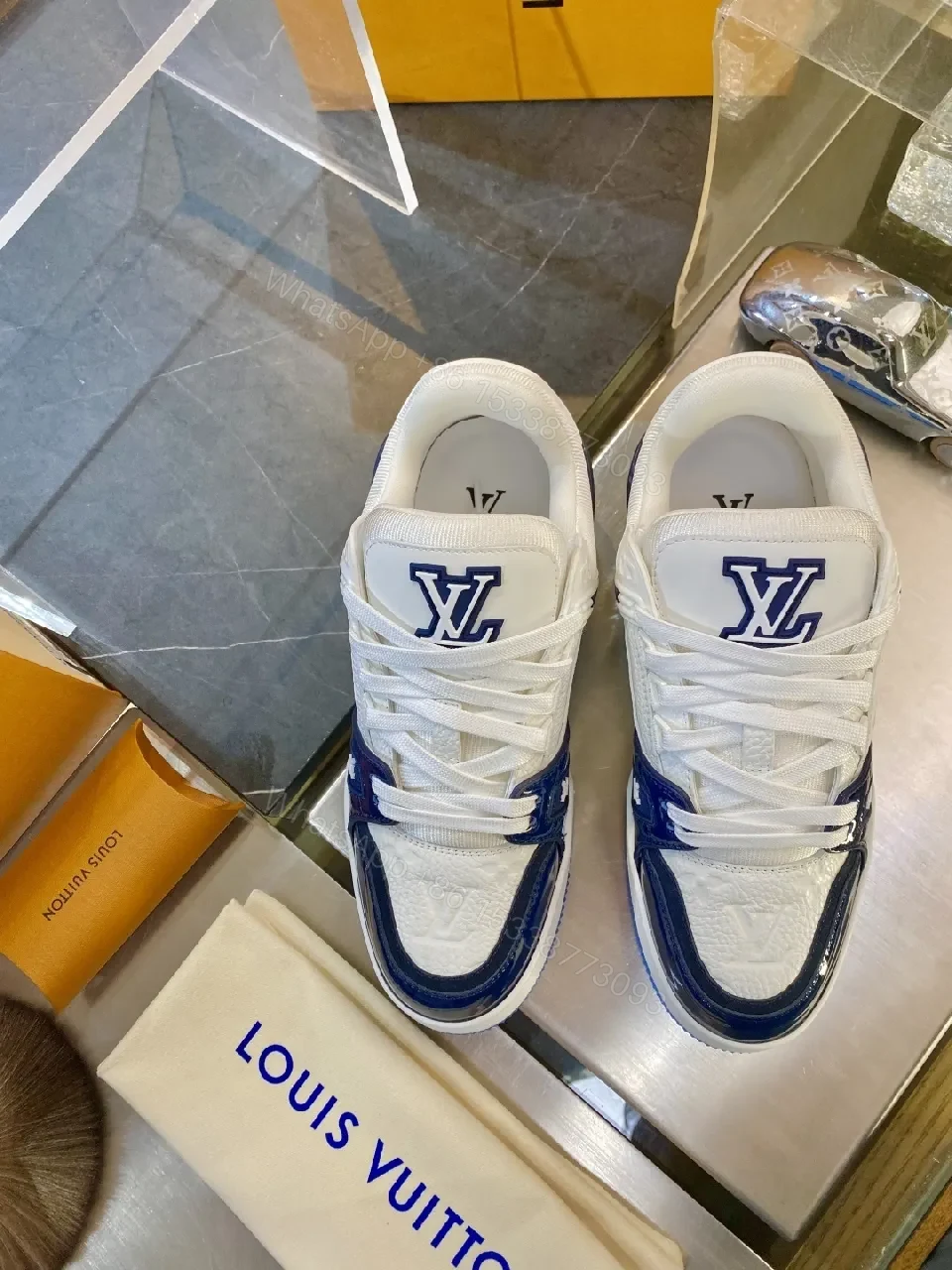 View 6 of Ivory & Brown Luxury Trainer: Modern Designer Comfort