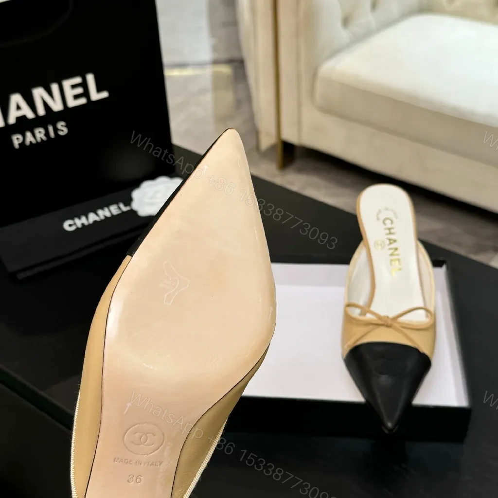 View 7 of Two-Tone Slingback Heels: Luxe Contrast, Comfortable Elegance