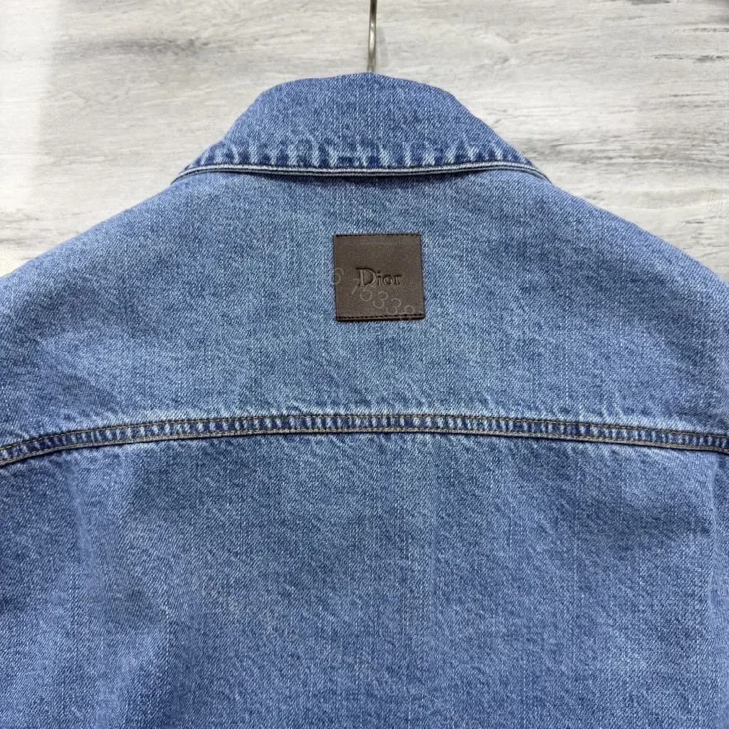 View 3 of Denim Zip-Front Jacket with Signature Diorsport Pocket