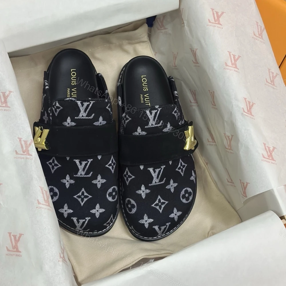 View 3 of Louis Vuitton Lv Cosy Flat Comfort Clog Black 1Aidou