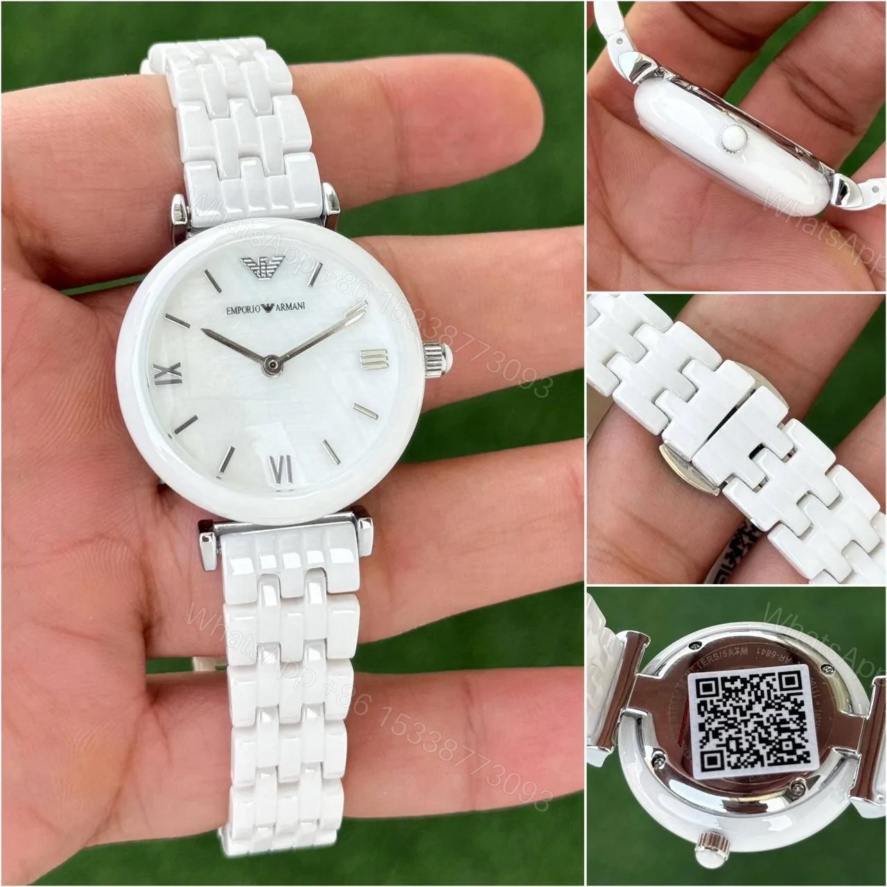 View 2 of Emporio Armani white ceramic
