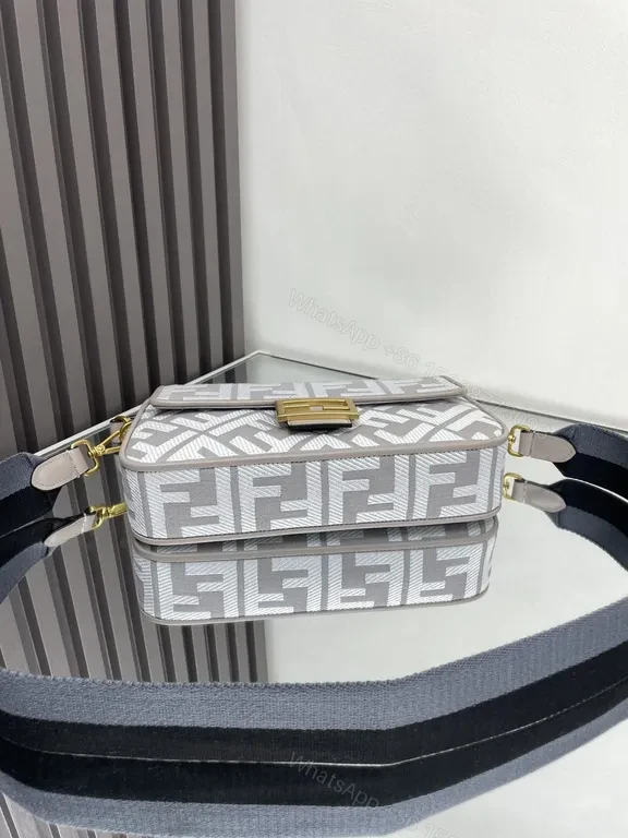 View 6 of Gray Monogram Mini Bag: Luxe Pattern, Gold Hardware, Crossbody