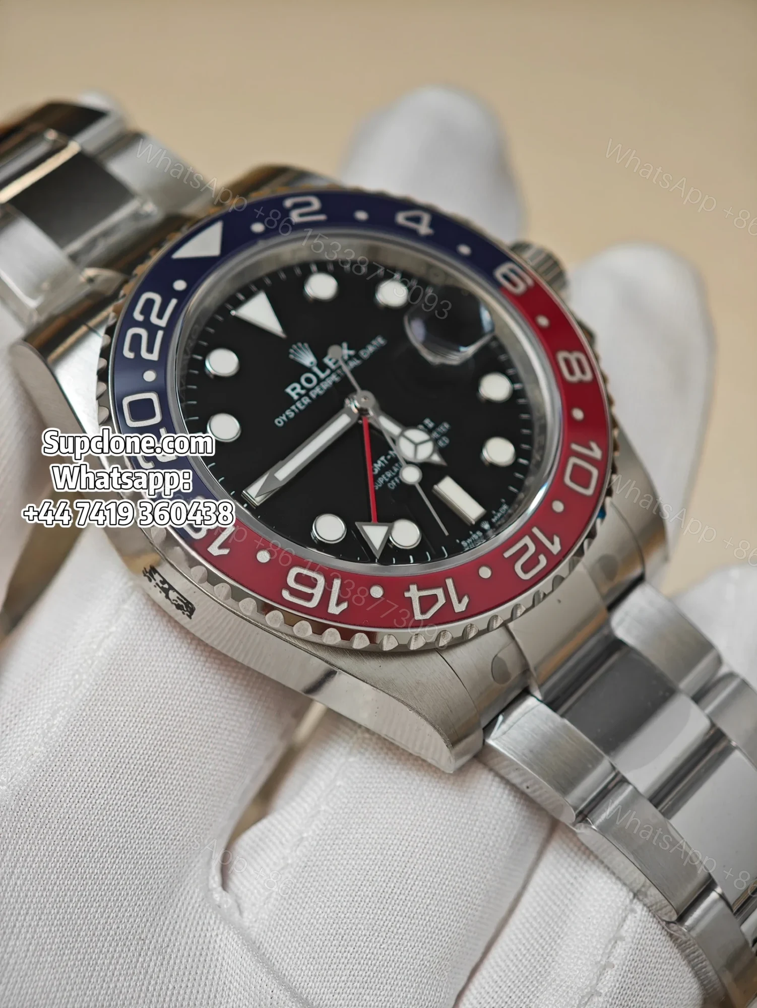 View 5 of Rolex Super Clone Watches 1:1 Pepsi GMT-Master II 126710BLRO DD3285 Oyster V3