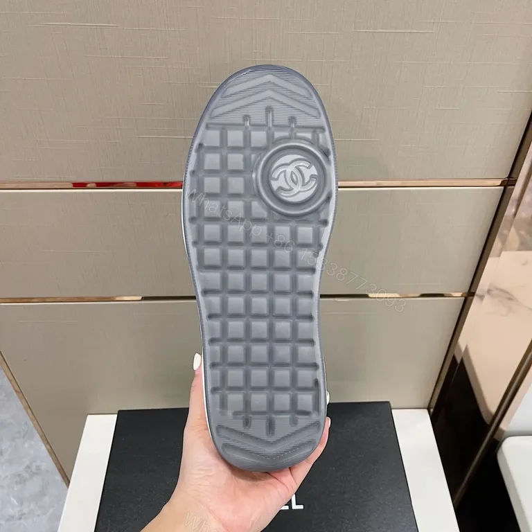 View 5 of Chanel-Inspired Knit Sneaker with Signature Hardware