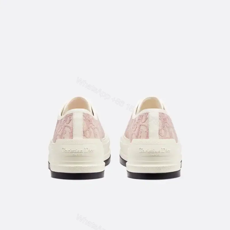 View 3 of WALK’N’DIOR PLATFORM SNEAKERS UNISEX OBLIQUE EMBROIDERED COTTON PINK – CD171