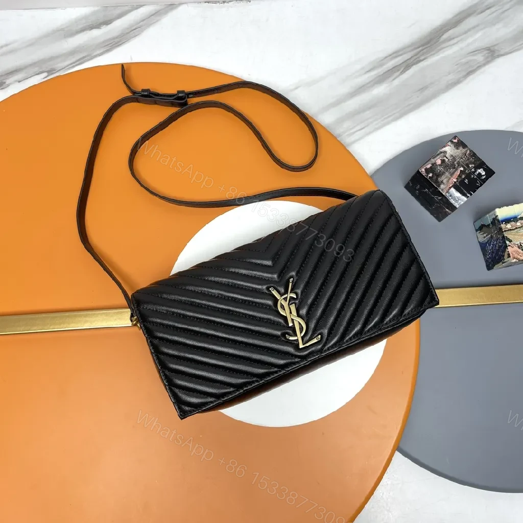 View 7 of Quilted Chevron Chain Wallet: Luxe, Modern, Versatile