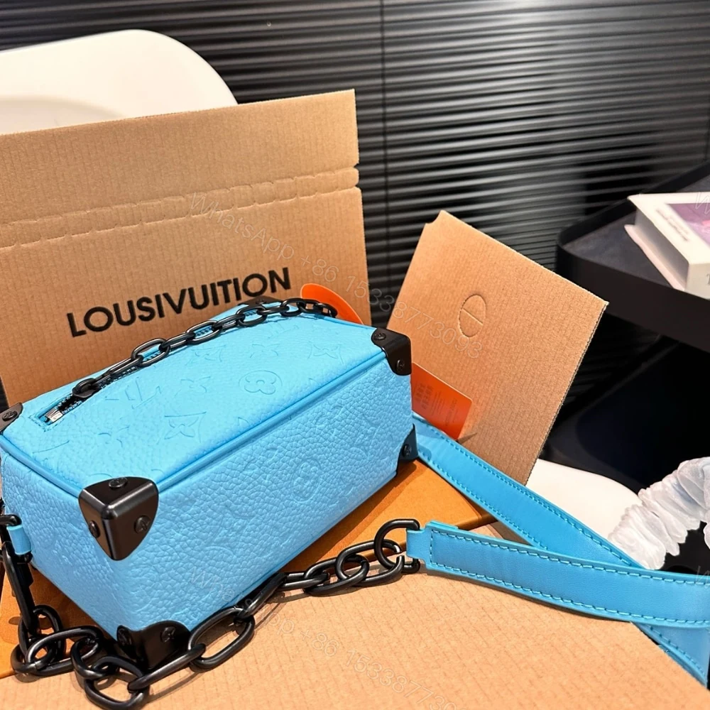 View 5 of Louis Vuitton Mini Soft Trunk Turquoise 18Cm M11673