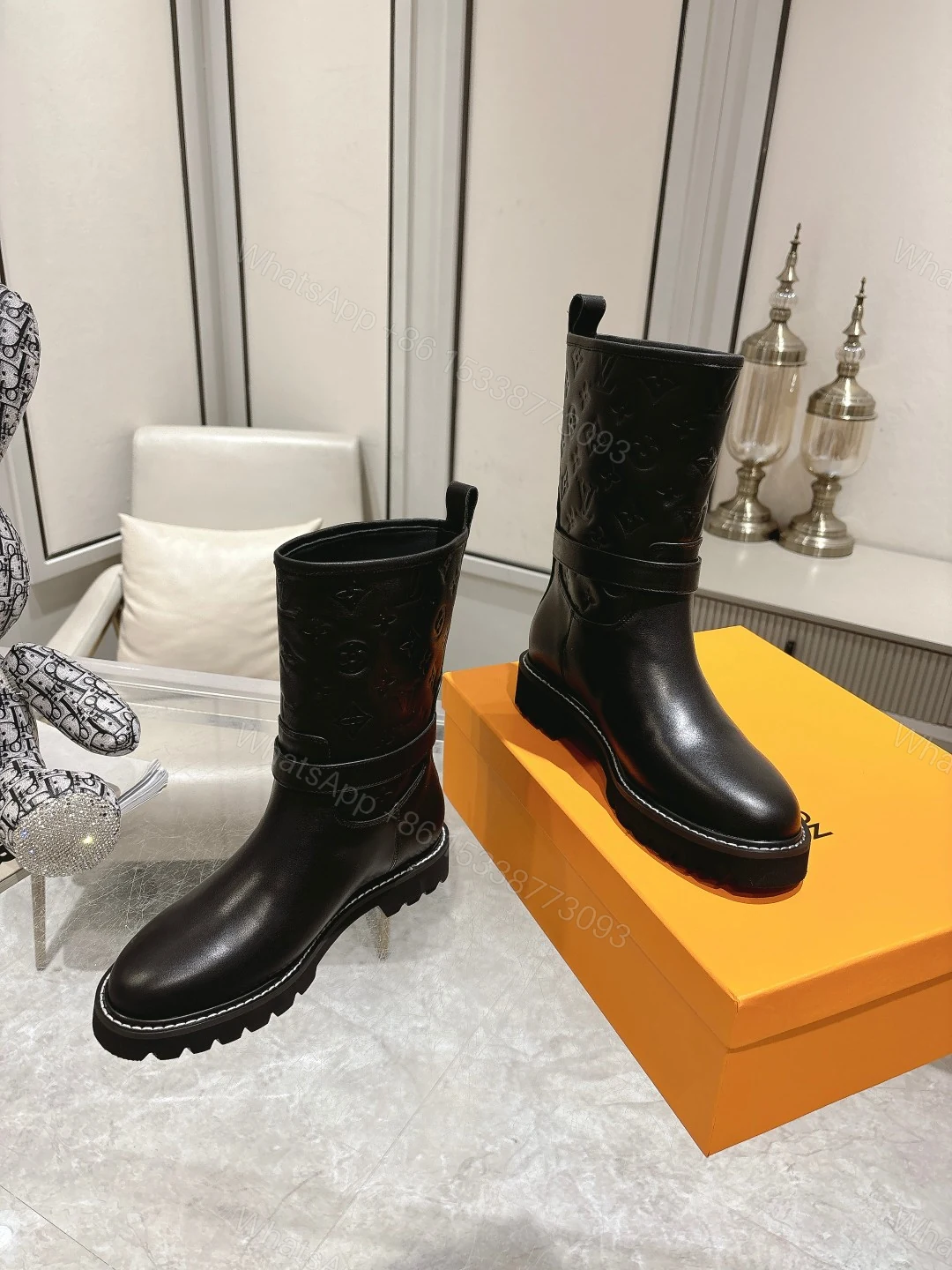 View 2 of LOUIS VUITTON TERRITORY FLAT ANKLE BOOT BLACK 1ADCQ1