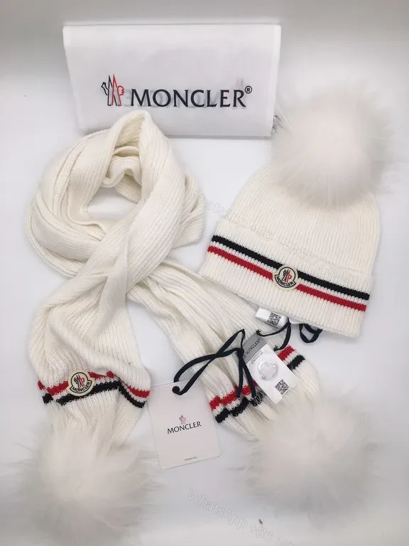 View 3 of Cozy Luxe Knit Duo Scarf & Beanie Set â€“ Moncler
