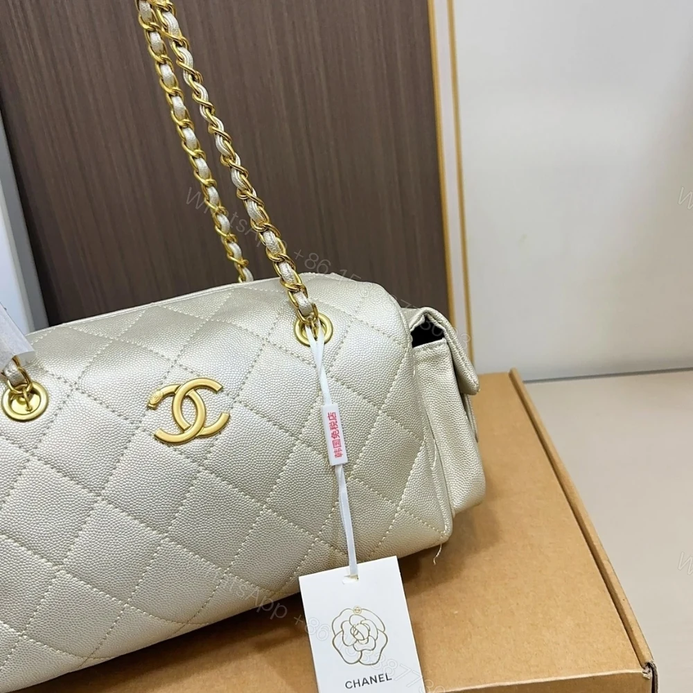 View 7 of Chanel Small Bowling Bag Light Beige 25Cm