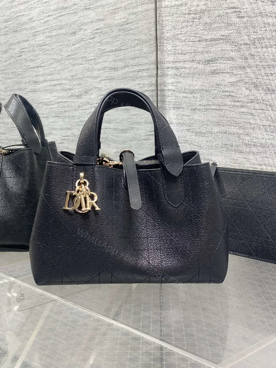 Chic Quilted Mini Bag with Gold Charms - Versatile Luxury Bag — view 1
