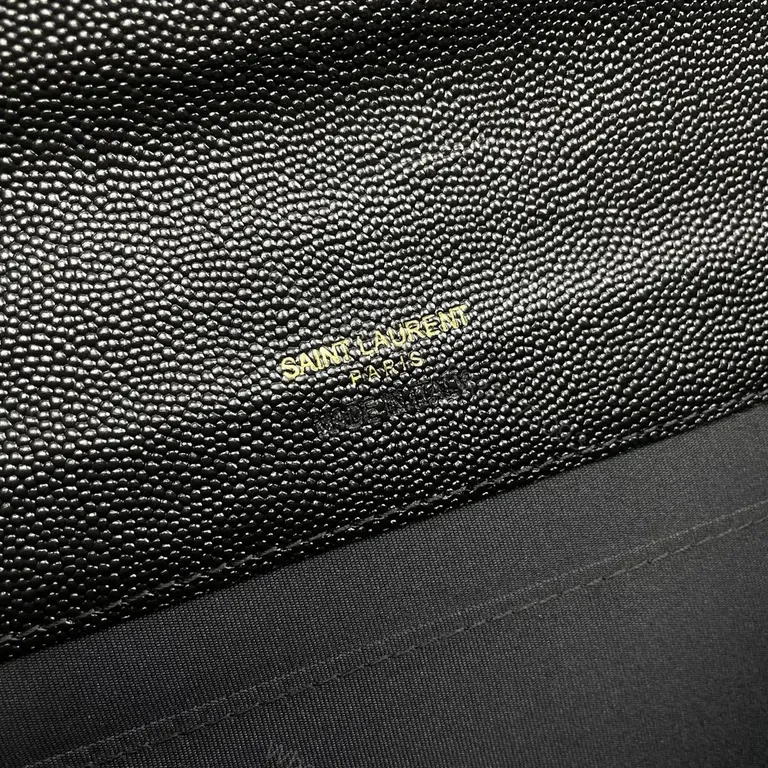 View 6 of Chic Black Quilted Wallet on Chain - YSL Gold Hardware