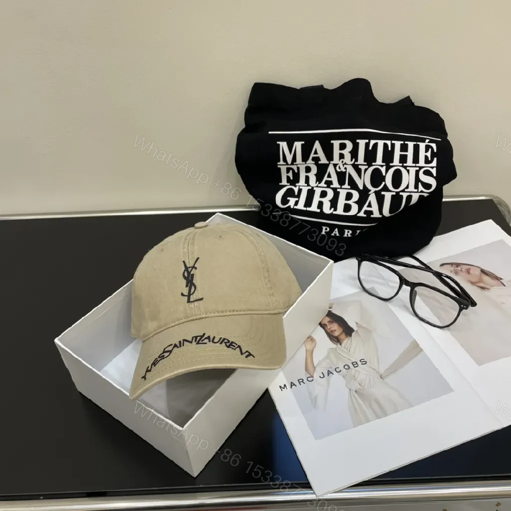 View 7 of Beige Canvas Cap | Six-Panel Comfort + Signature Monogram Details