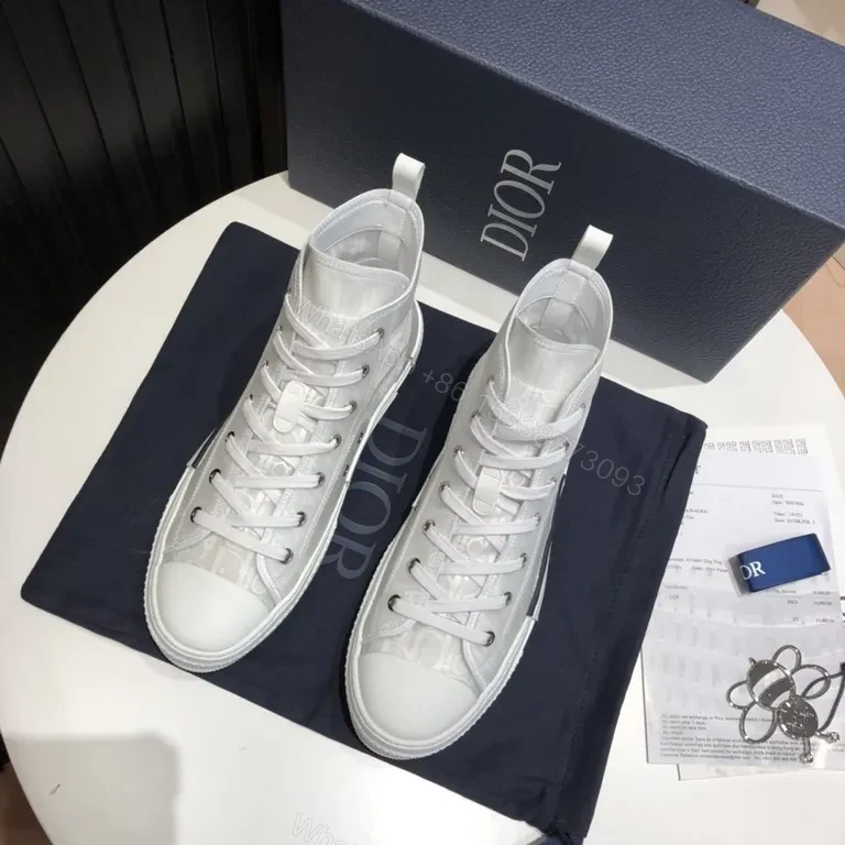 View 9 of Couture-Patterned Dior Monogram High-Top Sneaker