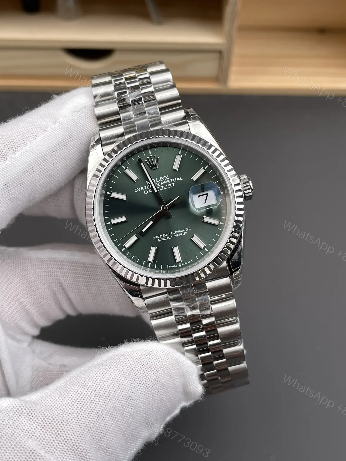 View 2 of Rolex Datejust 36 Green Ombré Dial Jubilee Bracelet Ultimate 36MM 126234-0059