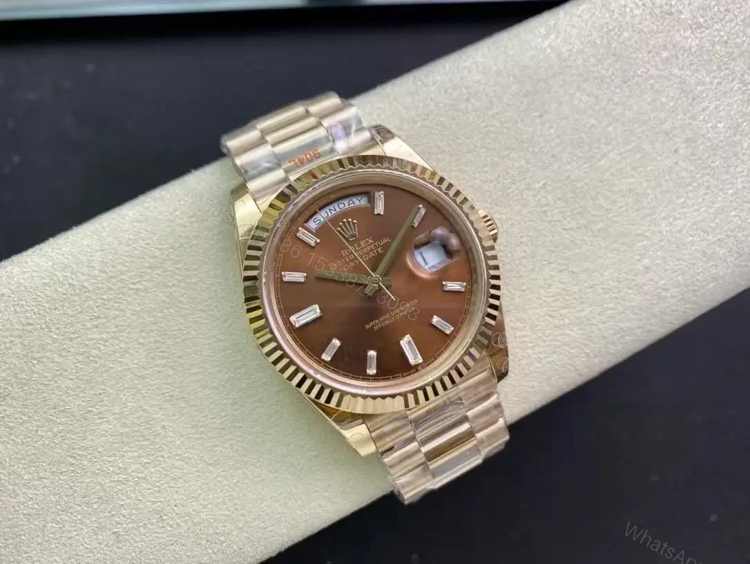 View 6 of Rolex Super Clone Day-Date Rose Gold President Strap 40mm