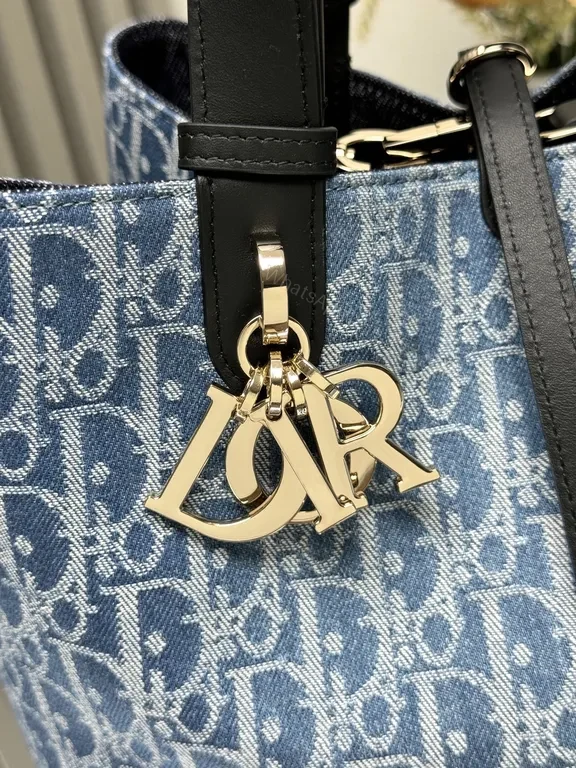 View 9 of Bold Denim Tote: Jacquard Texture, Designer-Inspired Tote