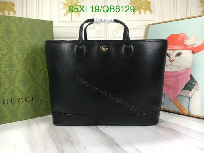 Gucci Black Ophidia Medium Top Handle Bag QB6129 – Designer Inspired Elegance — view 1