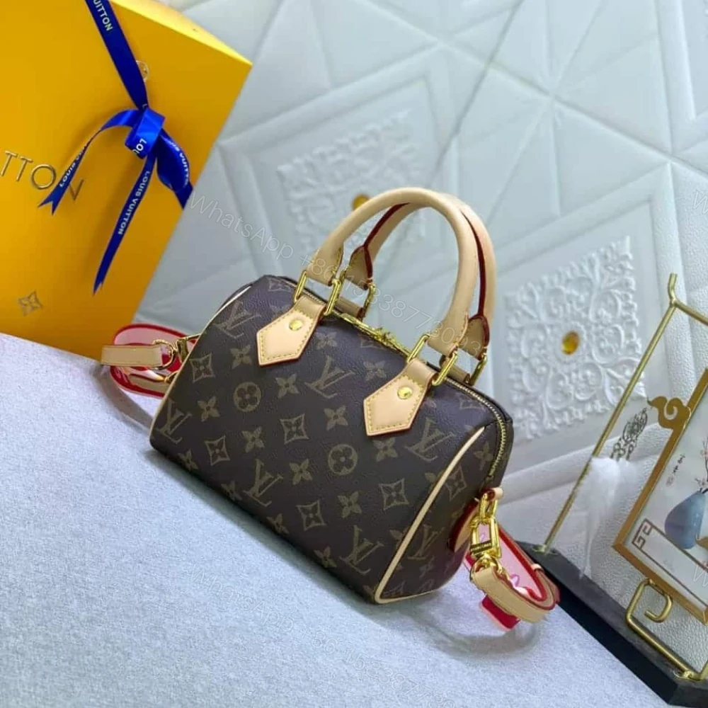View 3 of Louis Vuitton Speedy Bandoulière 20 Fuchsia Red Strap 20Cm M45948