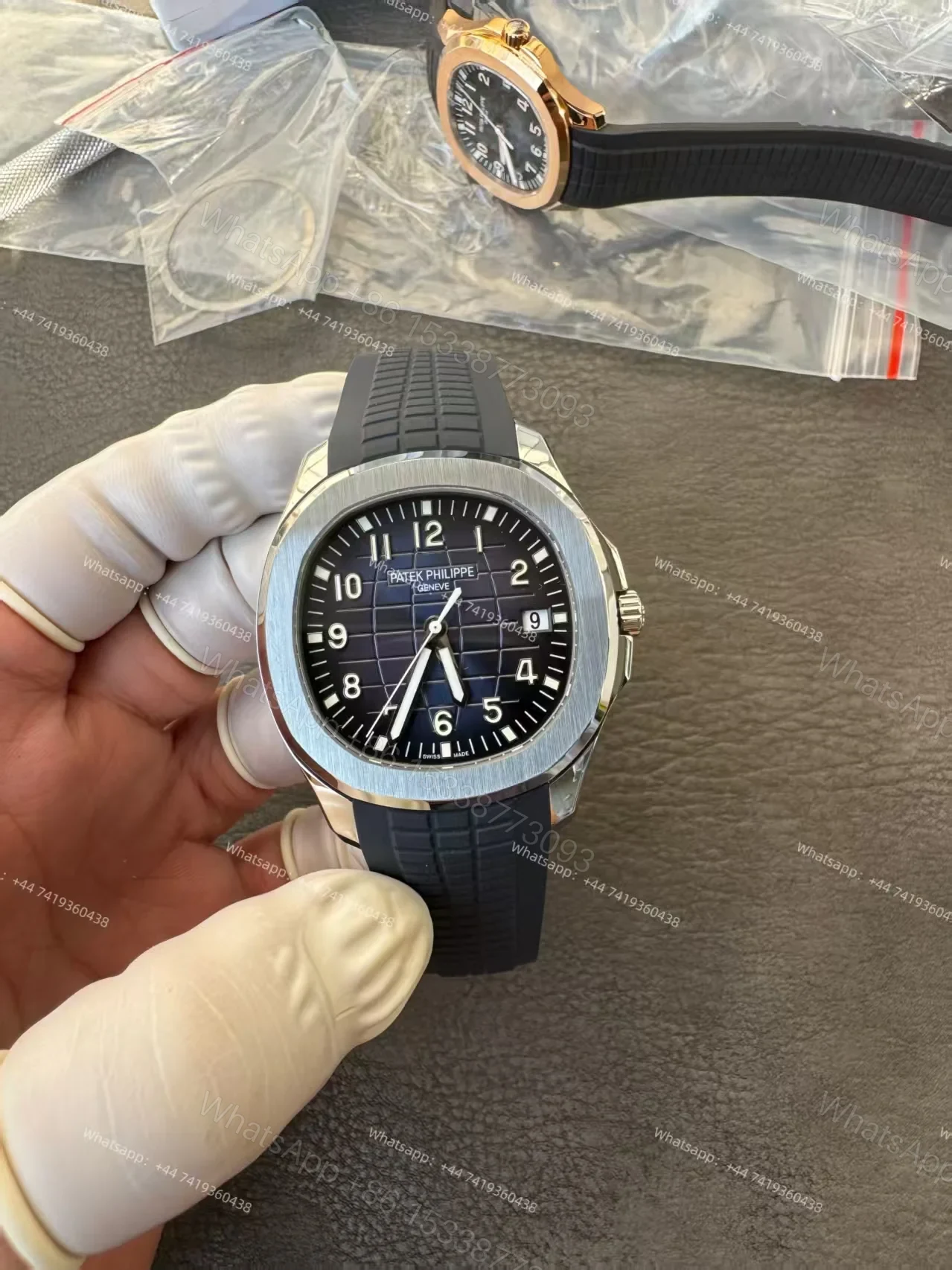 View 2 of Patek Philippe Super Clone Aquanaut 5168G-001 Blue Dial 42.2MM