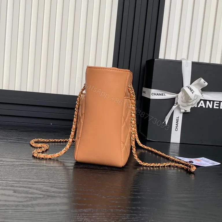 View 7 of Chic Quilted Leather Shoulder Bag - Luxury Chain Strap Sling