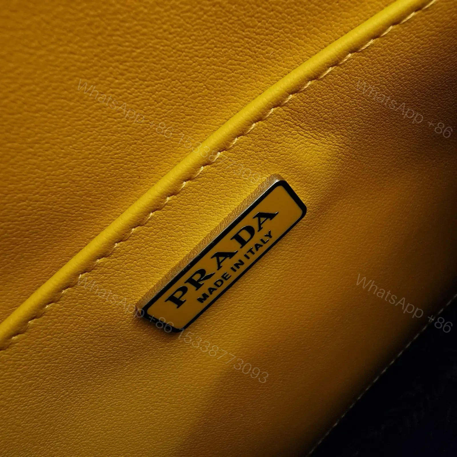 View 2 of PRADA SPAZZOLATO CLEO SHOULDER BAG IN YELLOW