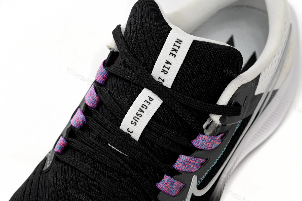 View 8 of Nike Air Zoom Pegasus 38 Black White Chlorine Blue CW7356-003