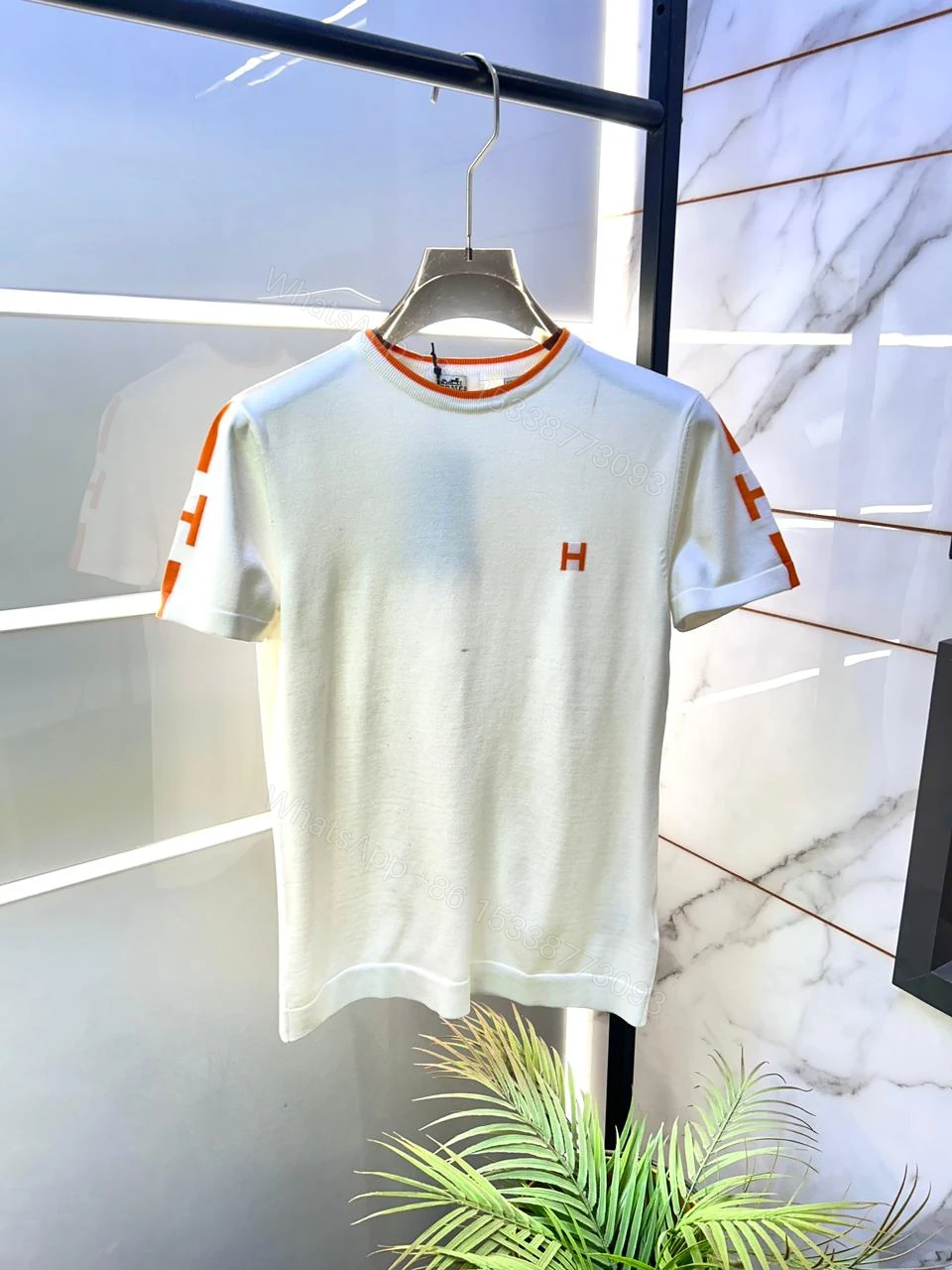 View 4 of FIRST COPY HERMES IMPORTED LUXURY KNITTED SUMMER T-SHIRT