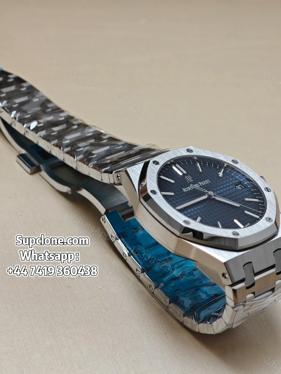 View 8 of Audemars Piguet Super Clone 1:1 Royal Oak 15500 Blue Dial