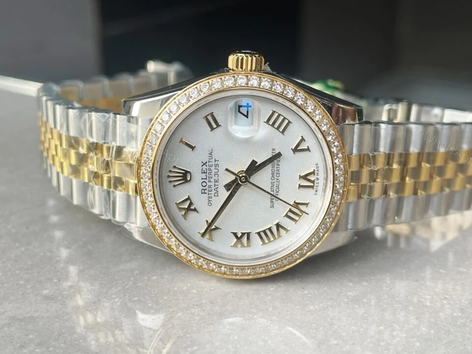 View 5 of Rolex Datejust 31mm 278273 YG/SS White Dial Diamond Bezel