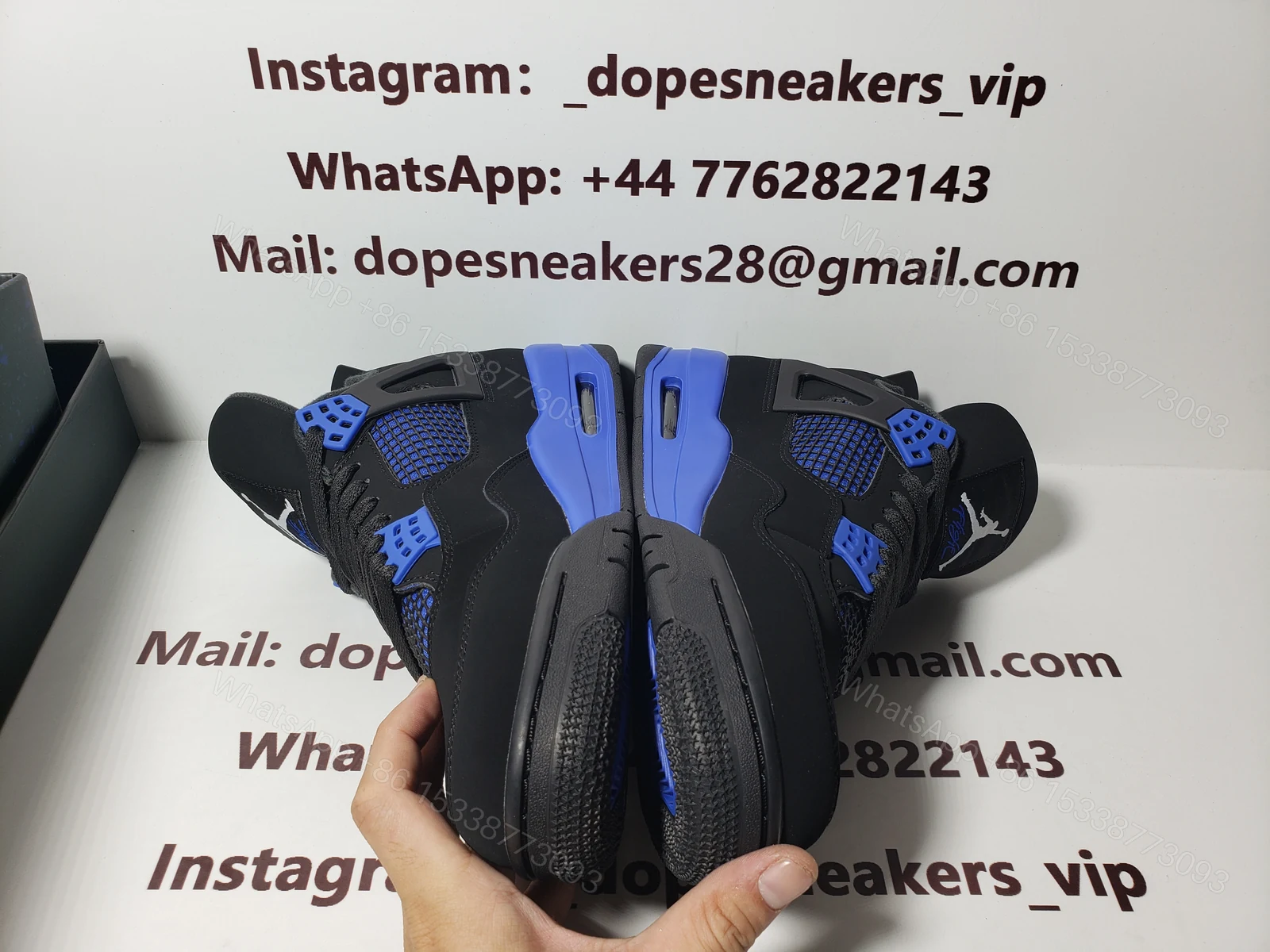 View 2 of Air Jordan 4 Retro Black Game Royal CT8527-018