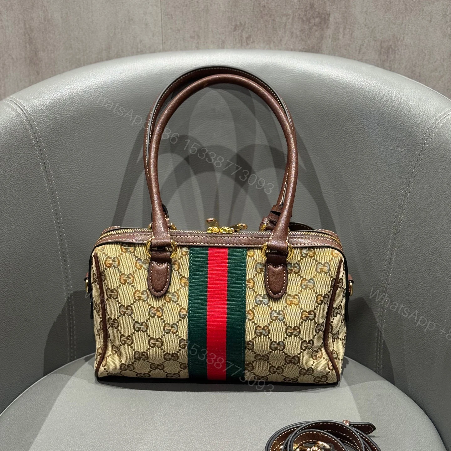 View 3 of Gucci Borsetto bowling bag medium