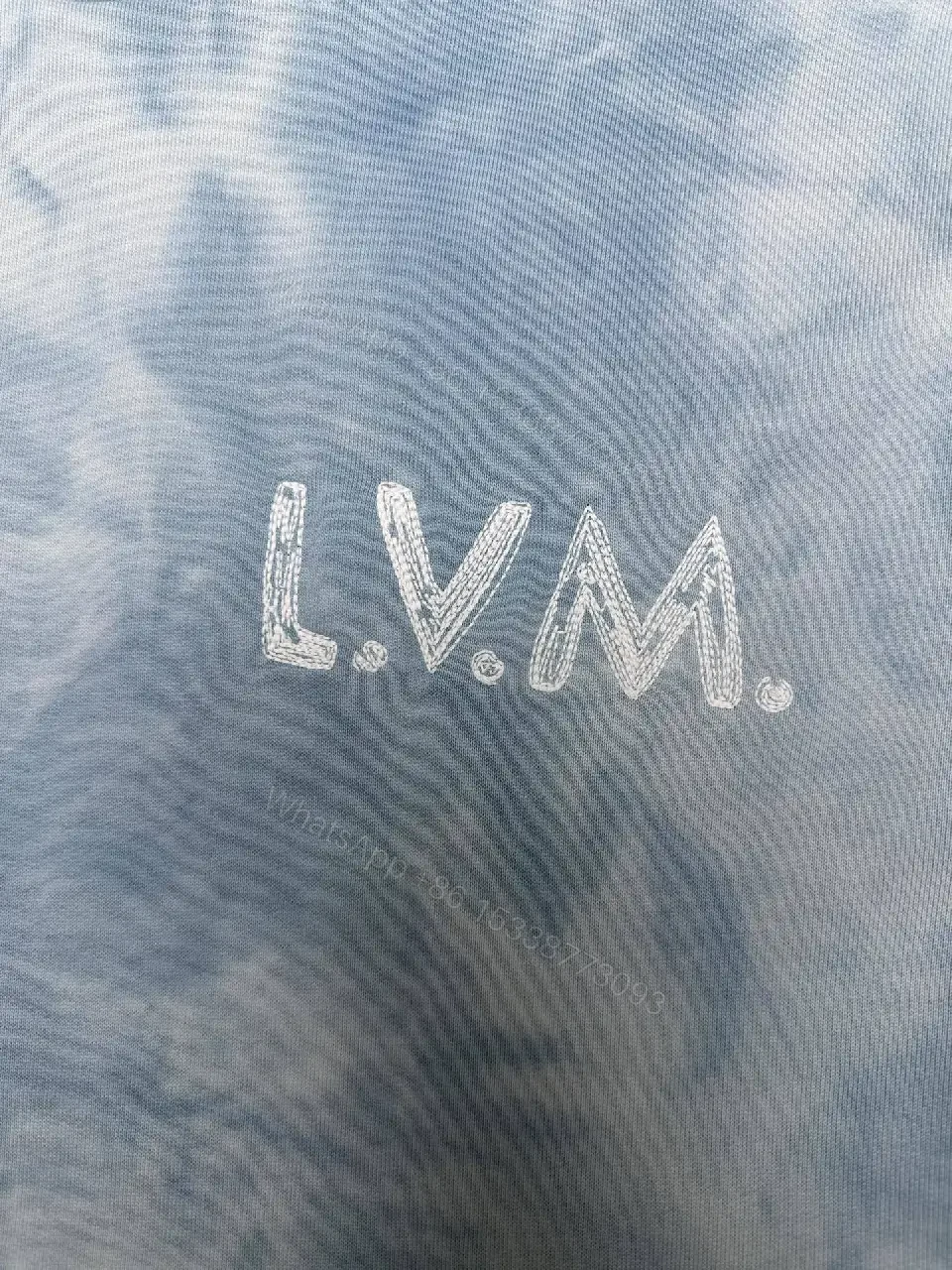 View 2 of Soft-Edge Tie-Dye Crewneck Monogram Knit, Relaxed Comfort, Men's Crewneck