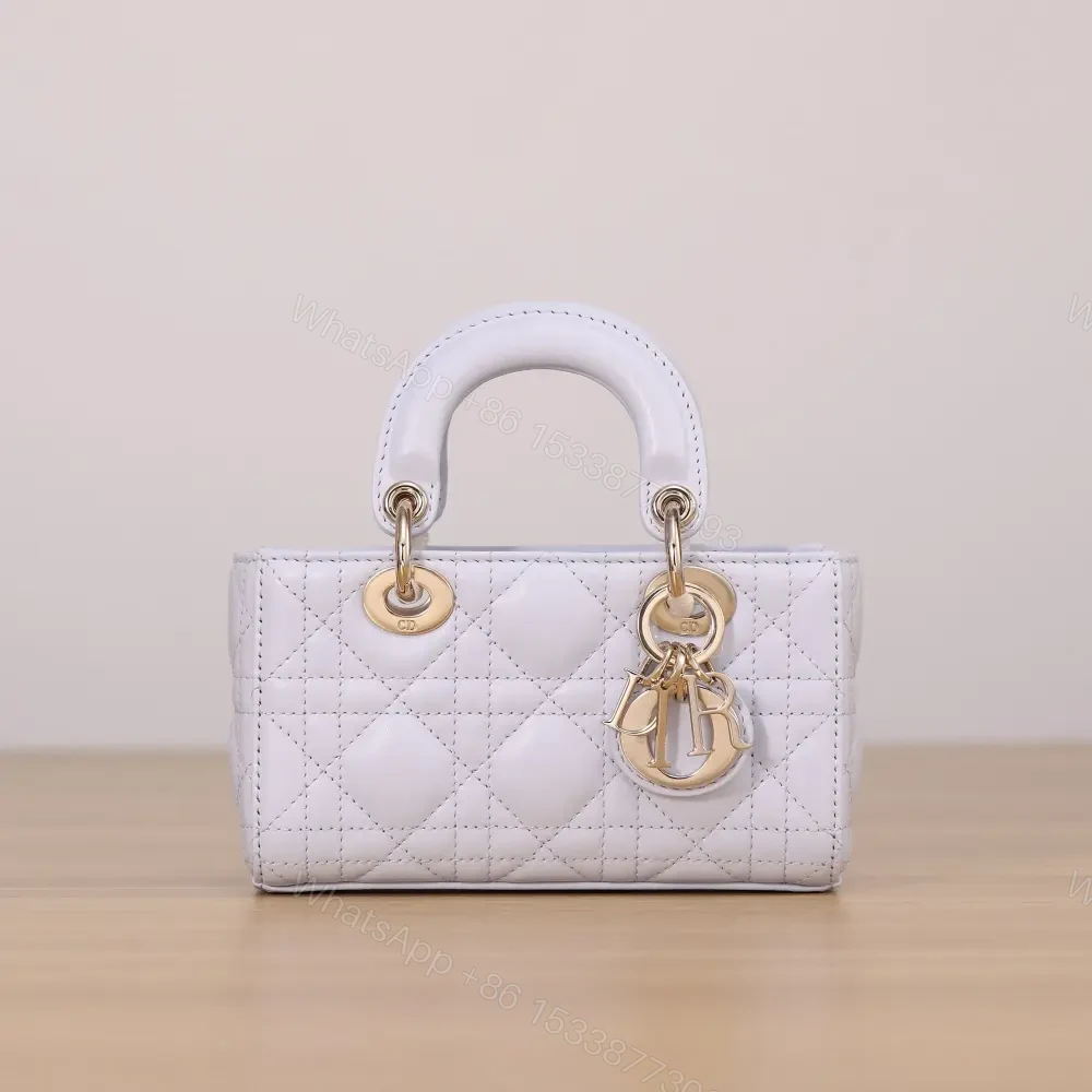 View 9 of 高仿Dior*LadyDJoy系列S0910M26Z小羊皮戴妃包藍色Mini免檢版