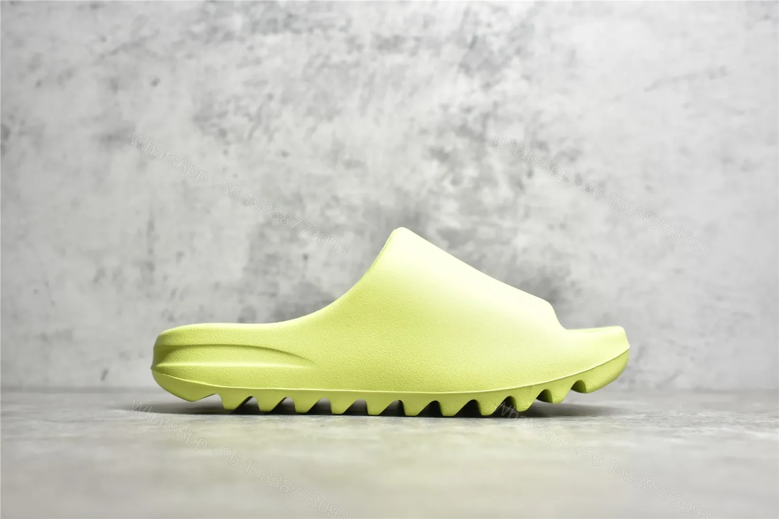 View 3 of UA Yeezy Slide “Glow Green” Reps