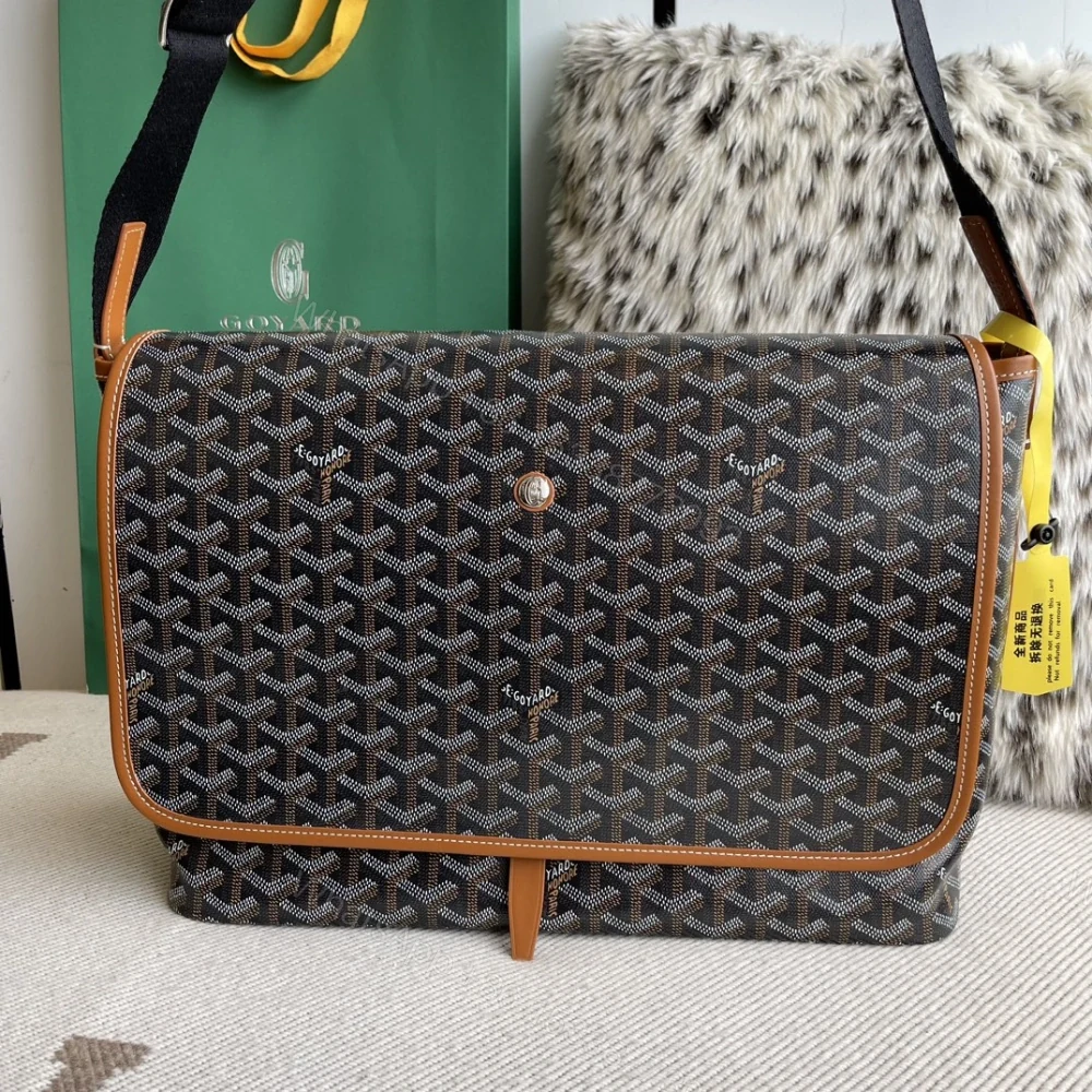 高仿Goyard*Capetien系列CAPETIE郵差包棕色中號免檢版 — view 1