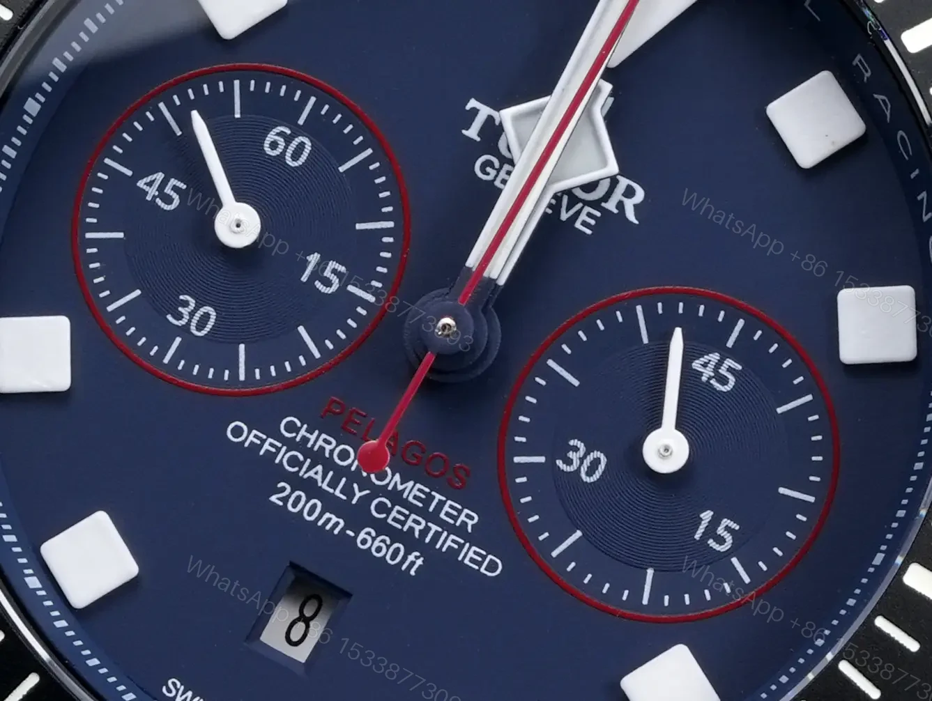 View 5 of Tudor Pelagos FXD Chronograph Blue Dial Navy Fabric Strap Ultimate 43MM M25807KN-0001