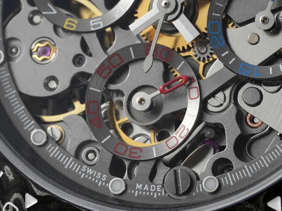 View 5 of Rolex Daytona Carbon Fiber Skeleton Dial Automatic Watch RLX-DAY-CARBON-4130-SKL