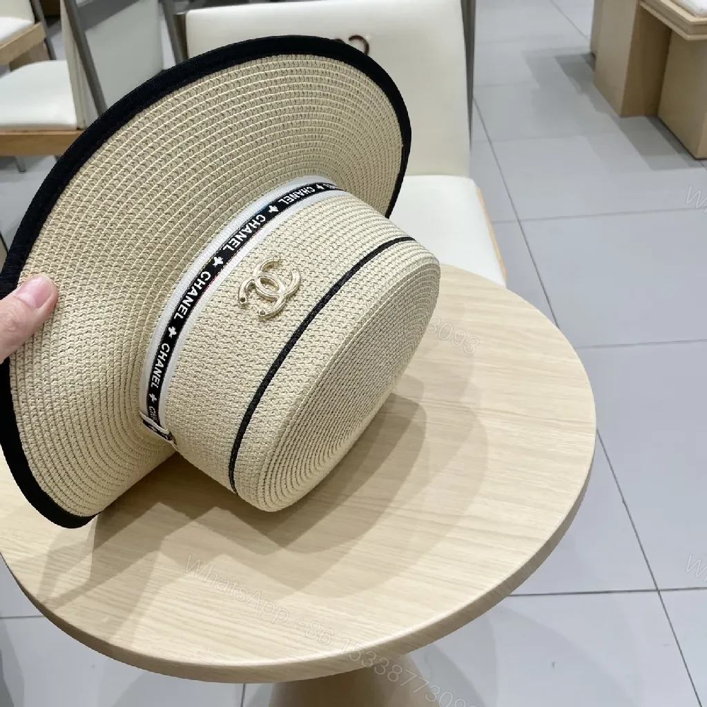 View 7 of Chic Straw Boater Hat with Luxe Band – Everyday Luxury
