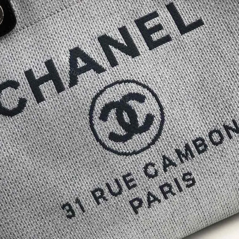 View 7 of Chanel Deauville Tote White Gray 38cm A66941