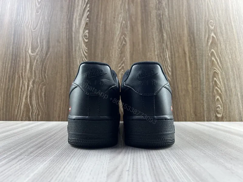View 2 of Covert Black Leather Nike X Supreme Luxe Sneaker