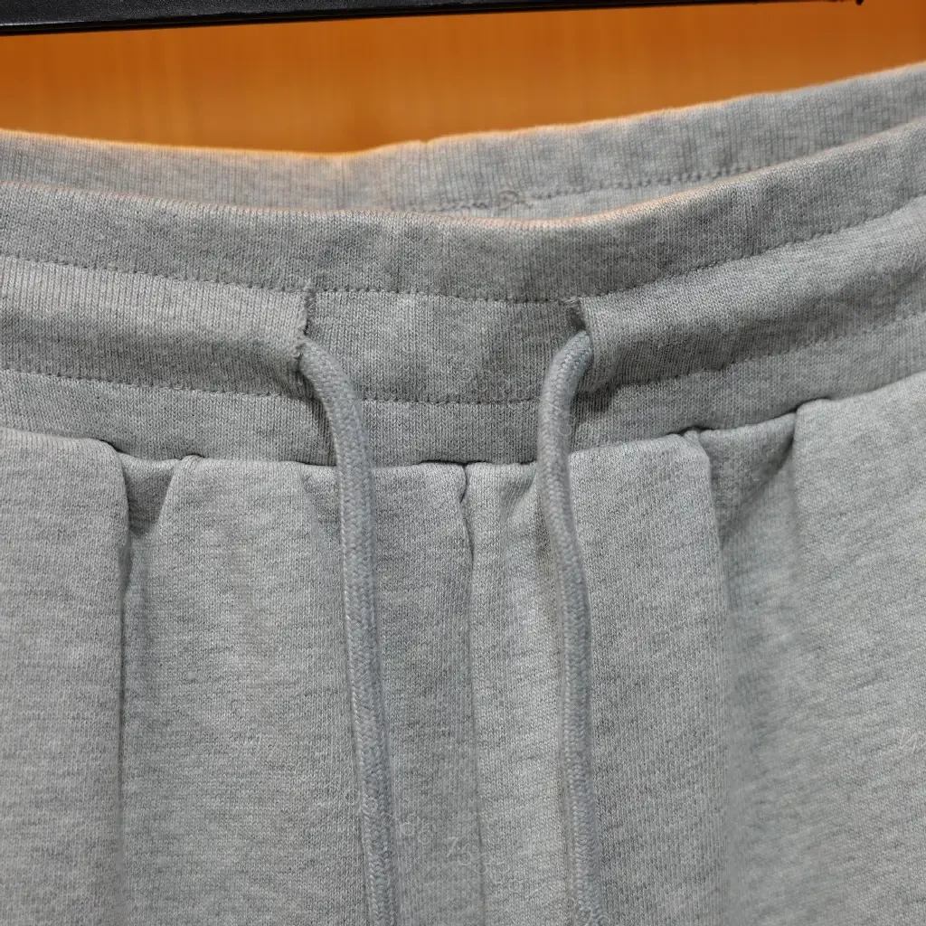 View 8 of Grey Cotton Shorts Louis Vuitton Motifs Casual Embroidered Logo Sweatshorts