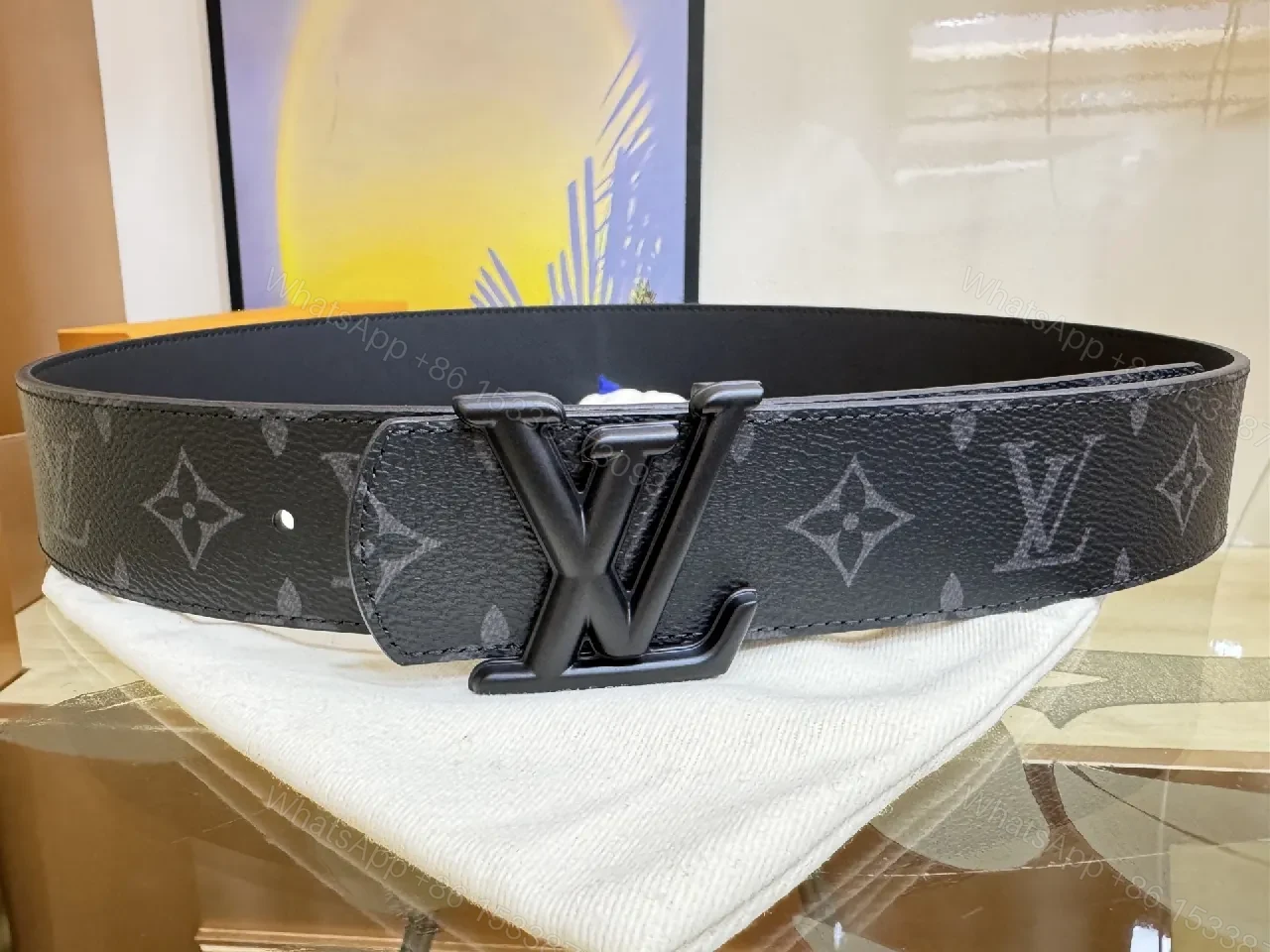 Monogram Leather Belt with LV Closure — Modern Everyday Style — view 1