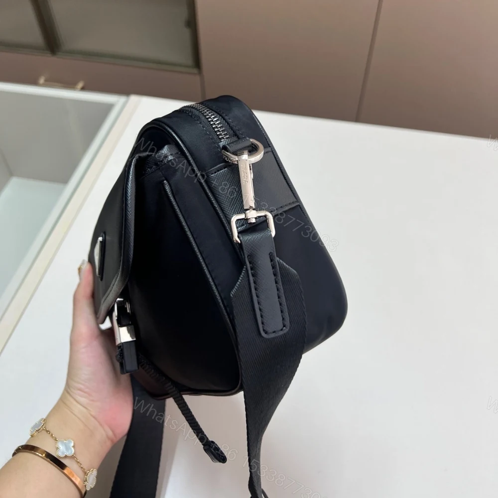 View 4 of Prada Re Nylon And Saffiano Shoulder Bag Black 24Cm