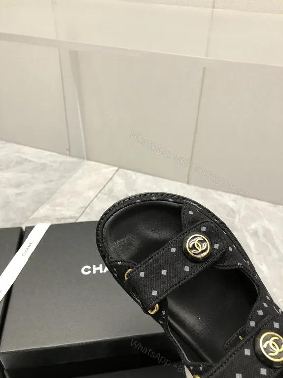 View 9 of Chanel-Inspired Sandals: Luxe, All-Day Comfort, Black