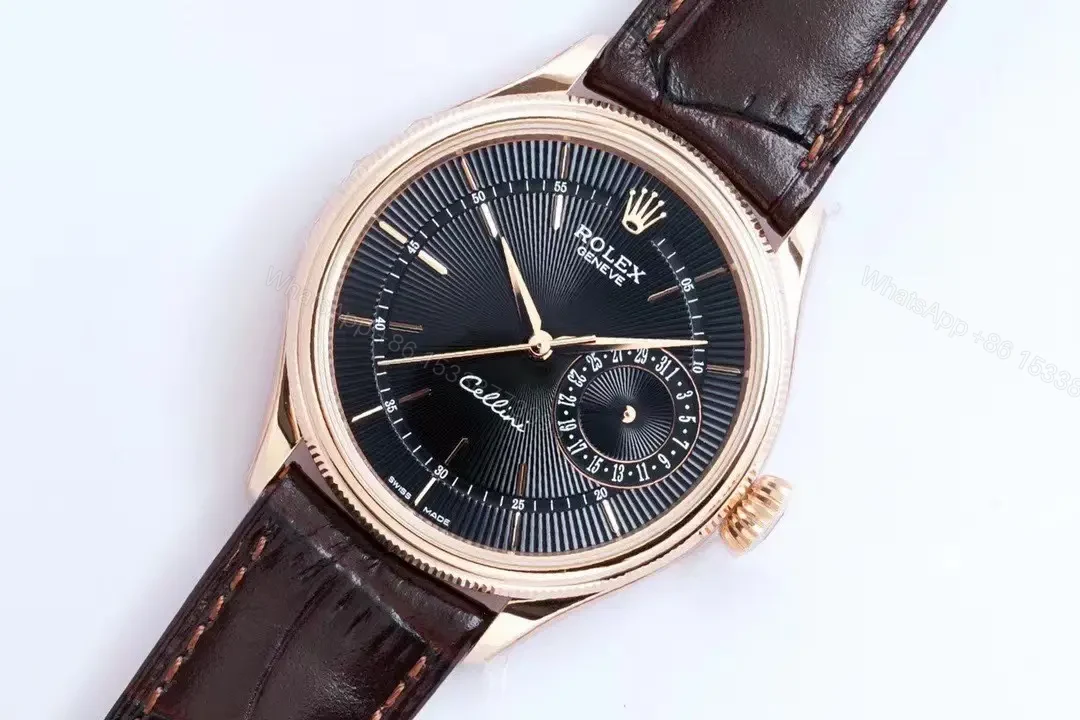 View 4 of Refined cellini black dial replica 39MM Everose Gold 50515-0010