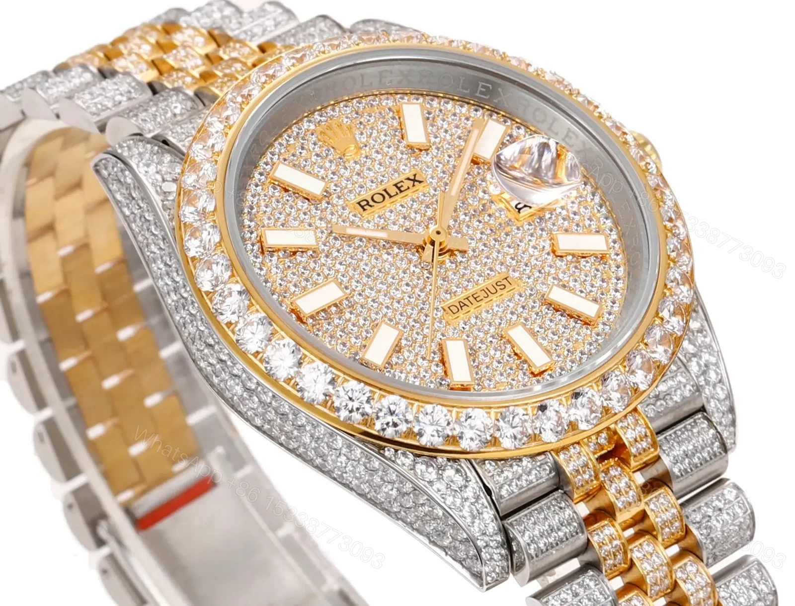 View 3 of Best Rolex Datejust 41 replica 41MM Pavé Dial Two-Tone Jubilee Bracelet Edition RG-DATEJUST41-PAVE-TT-JUBILEE
