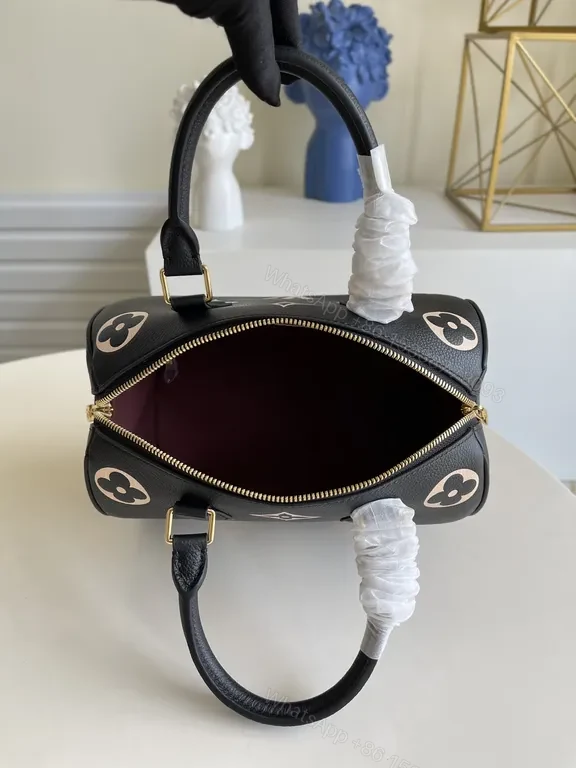 View 4 of Chic Lace-Trim Satchel: LV-Inspired Luxury Everyday Bag