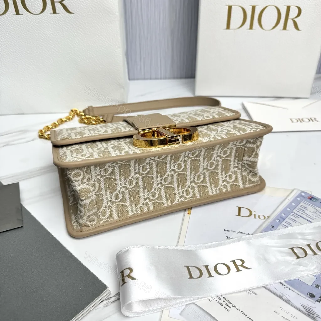 View 3 of Chic Monogram Bag: Gold Chain Crossbody Elegance