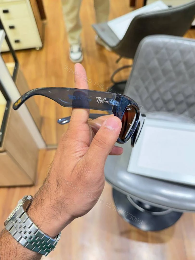 View 4 of First Copy Ray-Ban 4940 Puffer Blue Brown Men’s Sunglasses